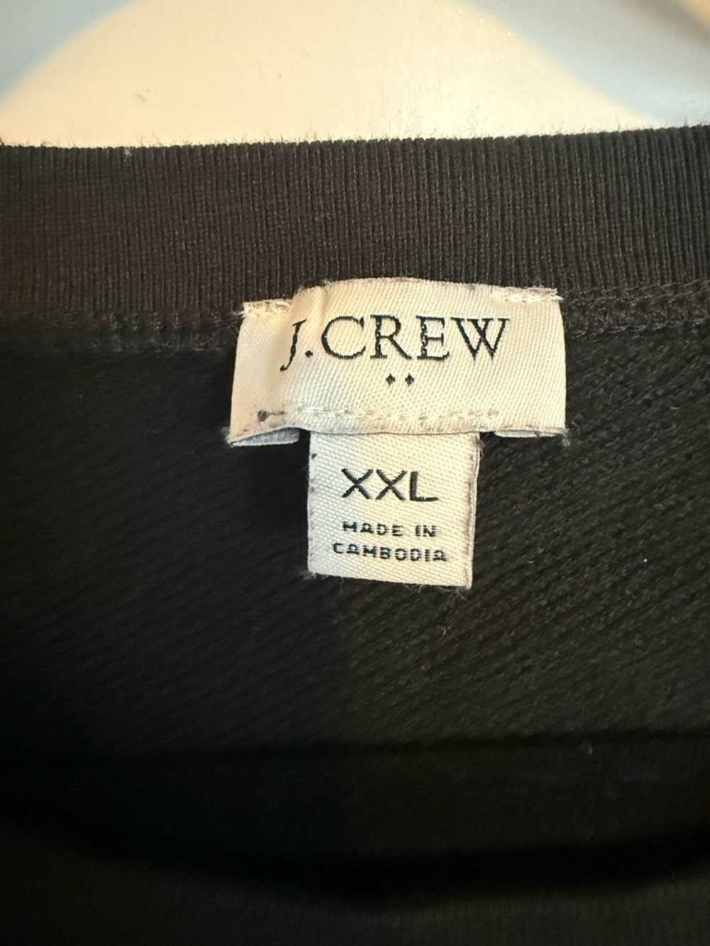 J.Crew Black Crewneck Sweatshirt Leopard Heart Graphic XXL - Picture 2 of 4